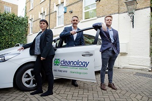 (L-R) Michellene McCann, Andy de Sallis and Daniel Cody - the new Sales and Marketing team of London-based commercial cleaning company, Cleanology.